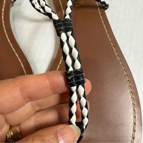 Lauren Ralph Lauren woven Leather Sandals - Brown and Black Size 8 - Picture 6 of 7
